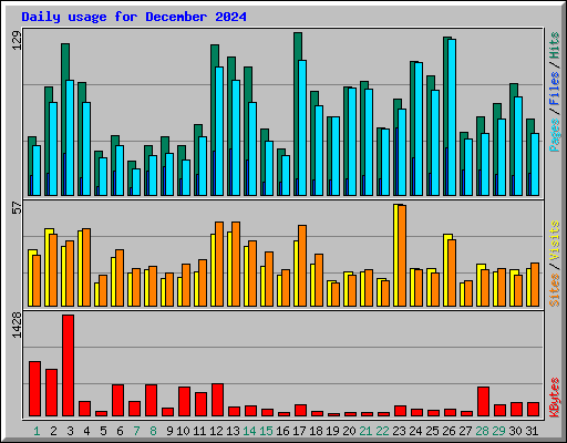 Daily usage for December 2024