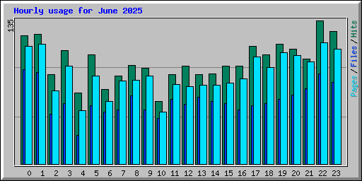 Hourly usage for June 2025